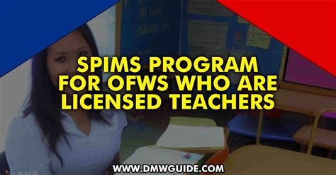SPIMS Program for OFWs who are Licensed .